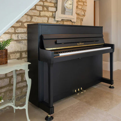 Kawai K-200 Upright Piano With Bench | Ebony Polish