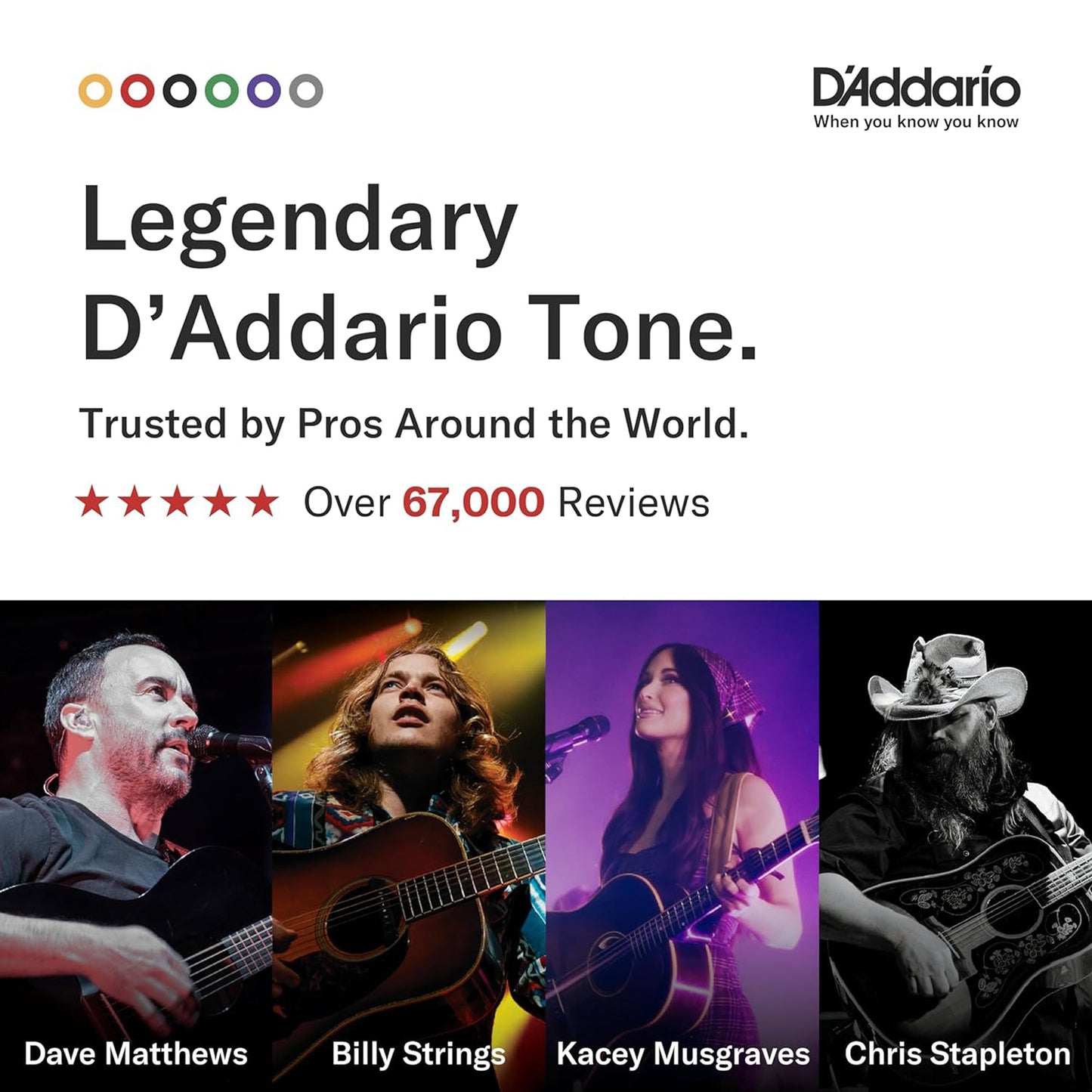 D'Addario EJ15 Phosphor Bronze Acoustic Guitar Strings Extra Light