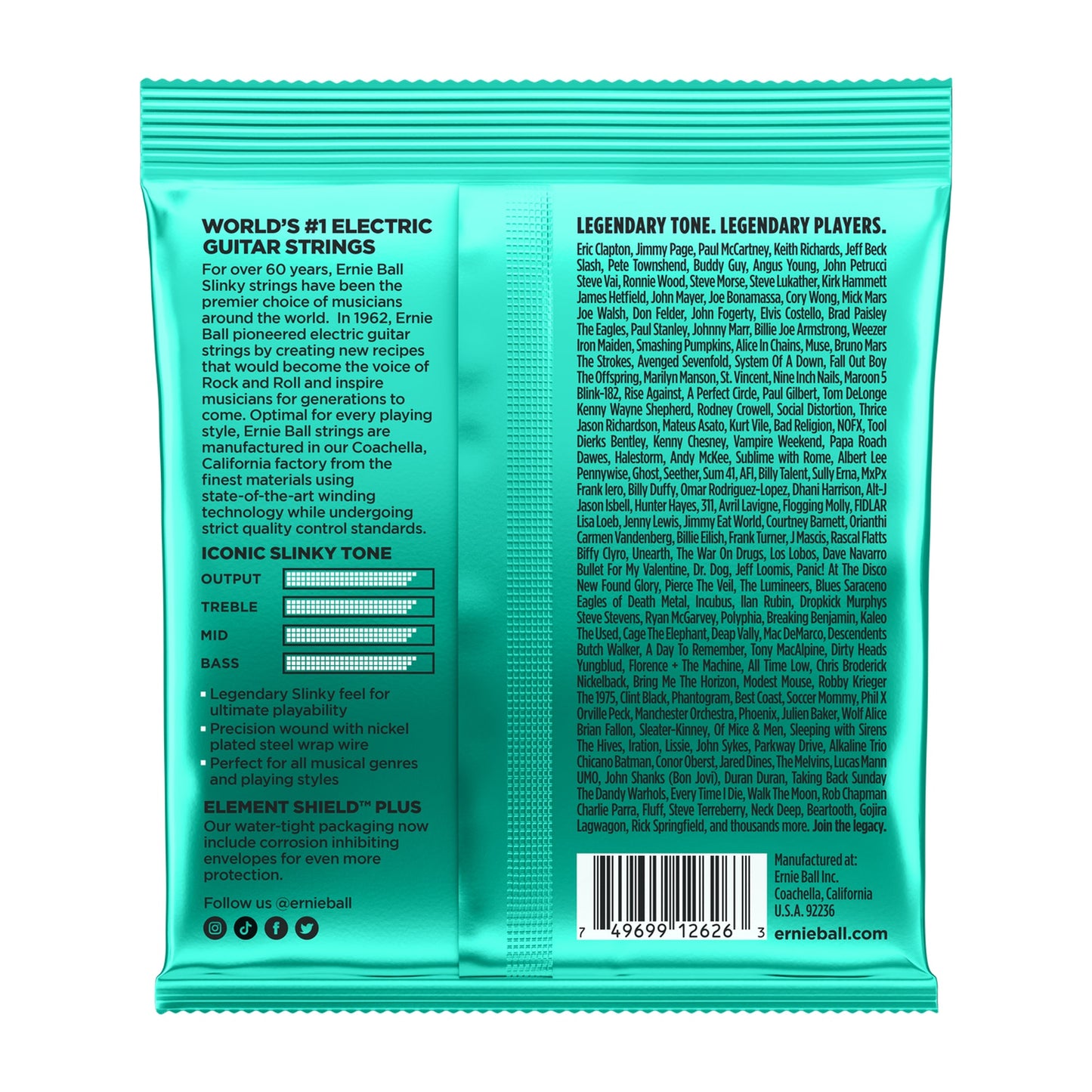 Ernie Ball P02626 Not Even Slinky Nickel Wound Electric Strings 12-56