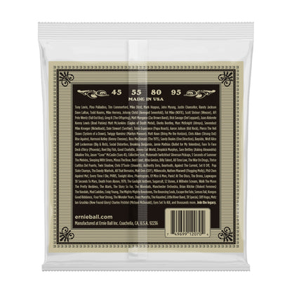 Ernie Ball P02070 Earthwood Phosphor Bronze Acoustic Bass Strings 45-95
