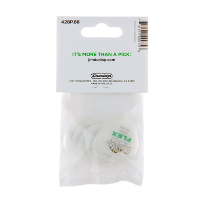 Dunlop 428-088 Tortex Flex Pick .88mm | White