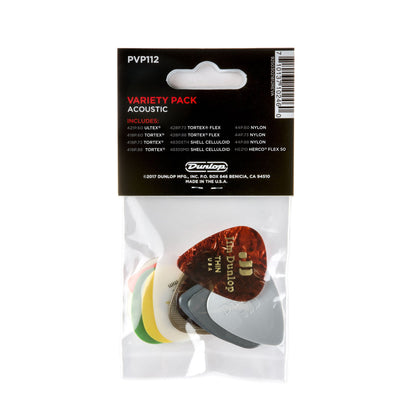 Dunlop PVP112 Acoustic Pick Variety Pack 12-Pack