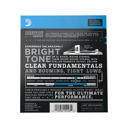 D'Addario EXL170 XL Nickel Bass Guitar Strings Regular Light 45-100