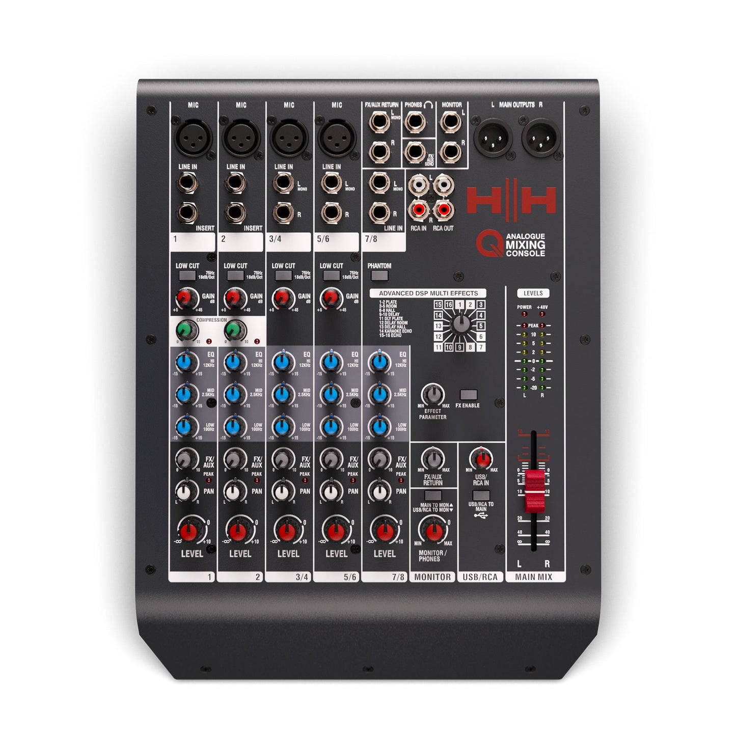 HH Electronics Q8FX – 8-Channel Analogue Mixer