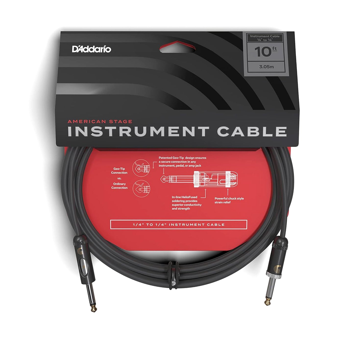 D'Addario PW-AMSK-10 American Stage Kill Switch Instrument Cable 10ft