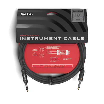 D'Addario PW-AMSK-10 American Stage Kill Switch Instrument Cable 10ft