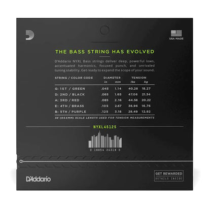 Ball NYXL45125 5-String Bass Strings 45-125 Long Scale