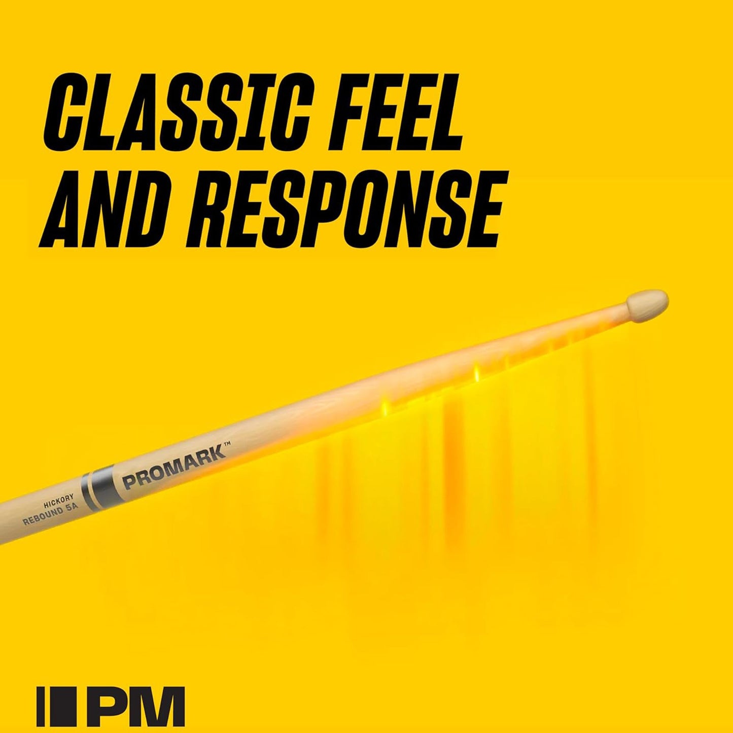 Promark TXPCW Phil Collins Signature Hickory Drumsticks | Large Round Wood Tip | Wooden
