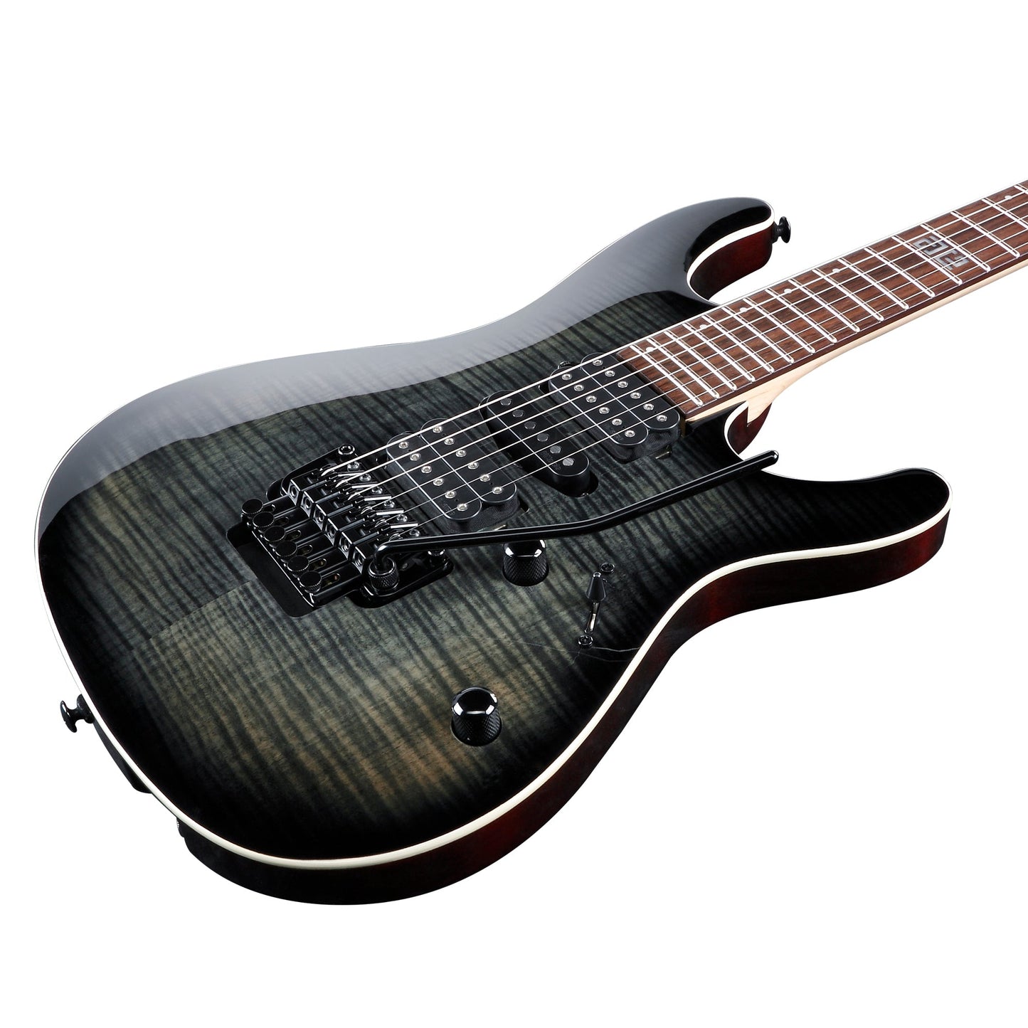 Ibanez KIKO10BP-TGB Kiko Loureiro Electric Guitar | Transparent Gray Burst