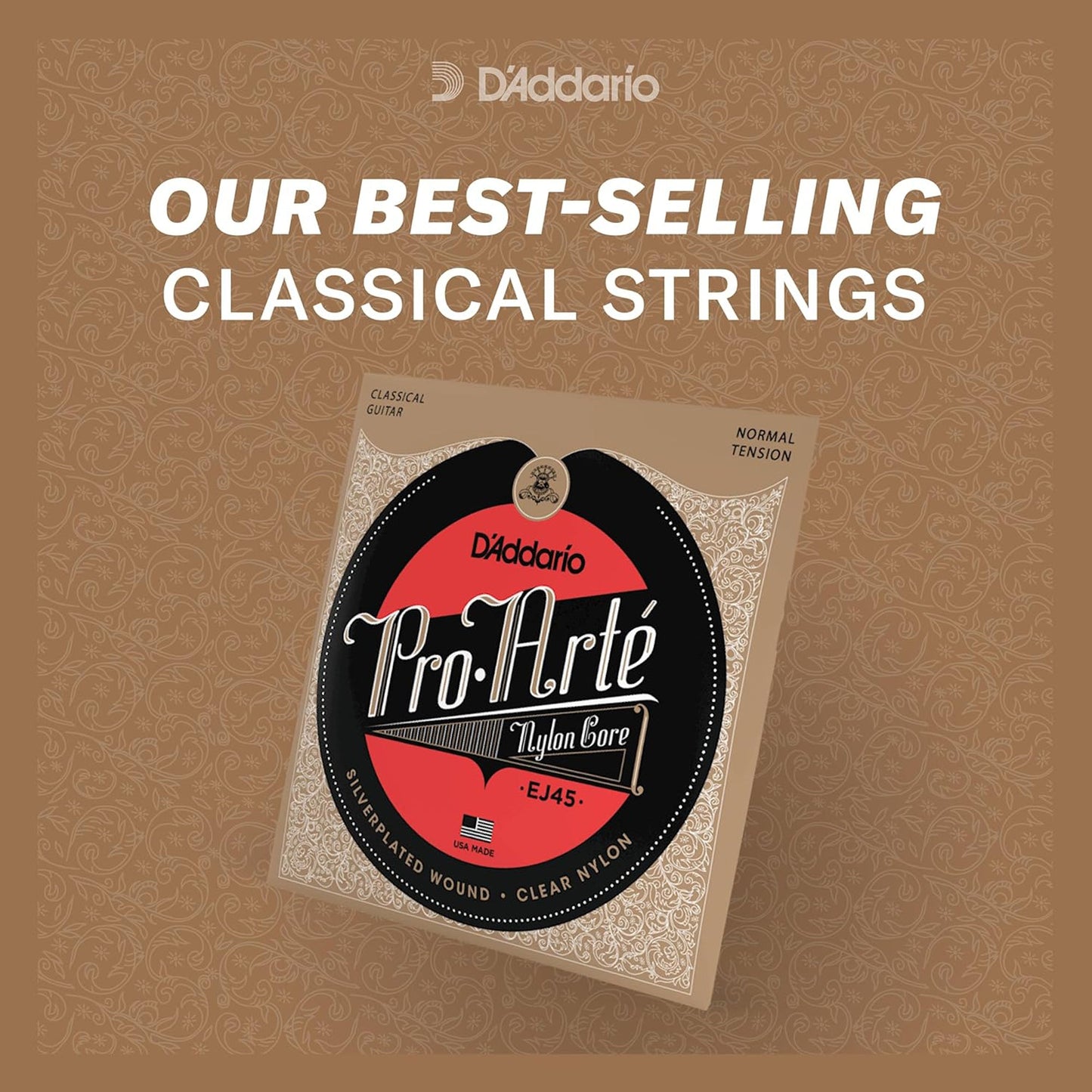 D'Addario EJ46 Pro-Arté Nylon Classical Guitar Strings Hard Tension