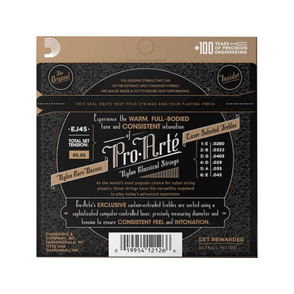 D'Addario EJ45 Pro-Arté Nylon Classical Guitar Strings Normal Tension