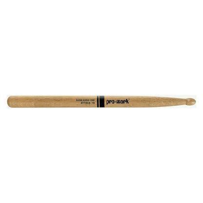 Promark PW5AW Oak 5A Japanese Shira Kashi Oak Drumsticks | Oval Wood Tip | Forward Balance | Wooden