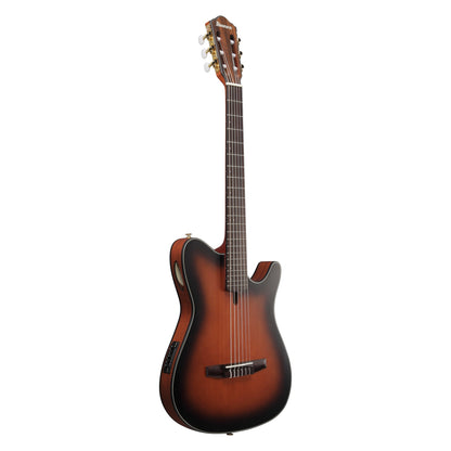 Ibanez FRH10N-BSF FRH Series Nylon String Acoustic Electric Guitar | Solid Sitka Spruce | Sapele | Fan Bracing | Brown Sunburst Flat