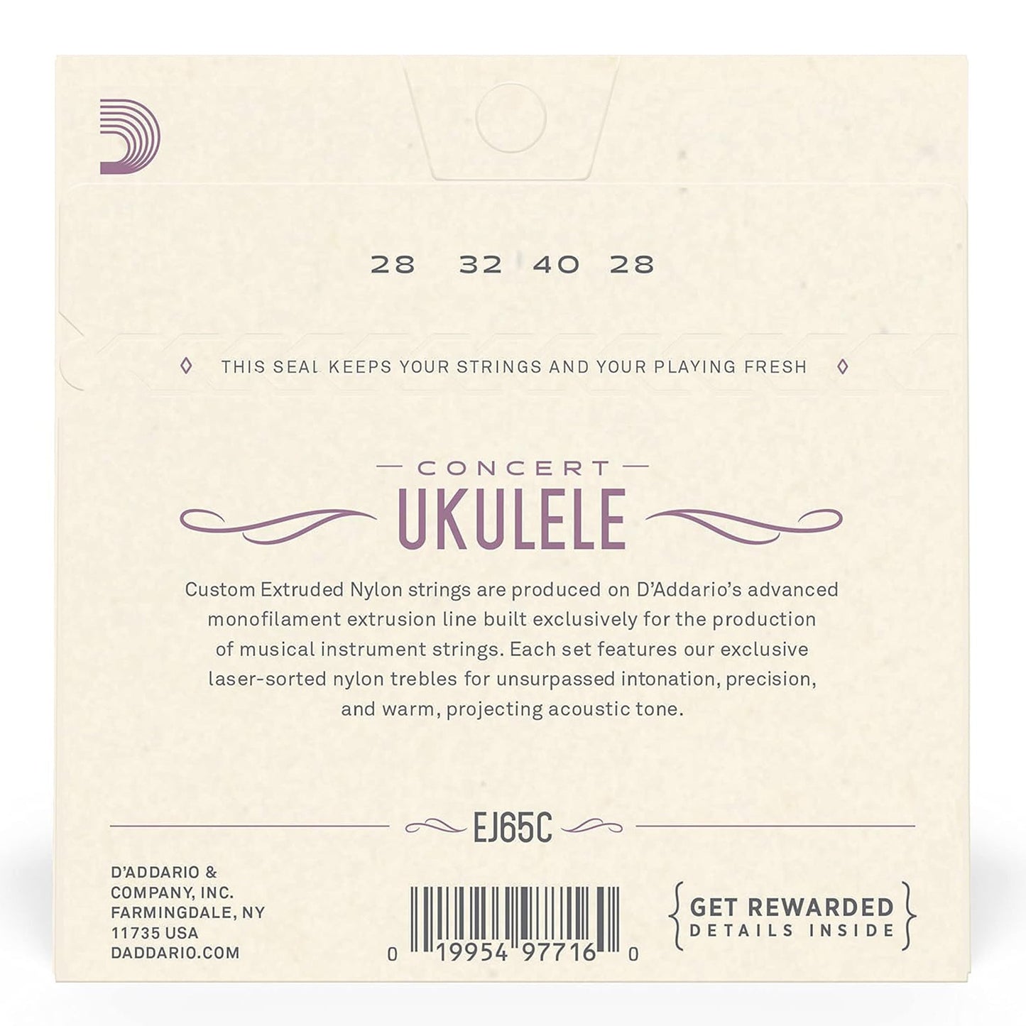 D'Addario EJ65C Pro-Arté Nylon Concert Ukulele Strings GCEA