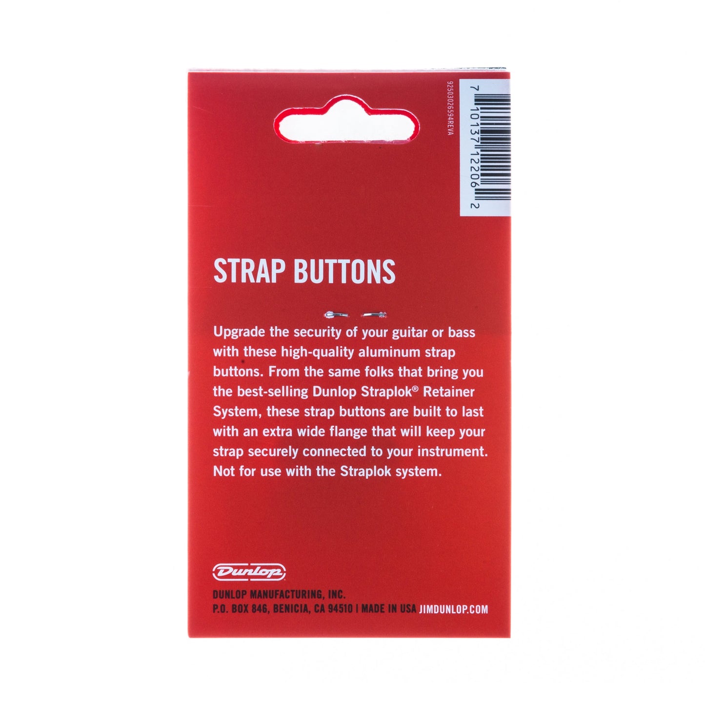 Dunlop 7102 Aluminum Strap Button Set