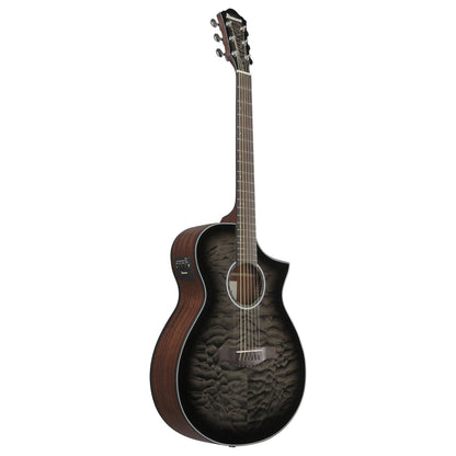 Ibanez AEWC16QA-TKH - Acoustic Electric Guitar | Transparent Black Sunburst High Gloss