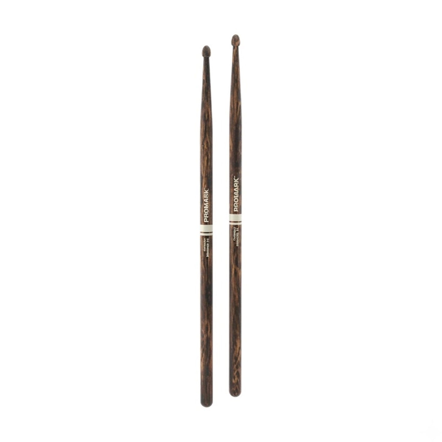 Promark R5AFG Rebound 5A FireGrain Fire-Treated Hickory Drumsticks | Acorn Wood Tip | Long Taper | Brown