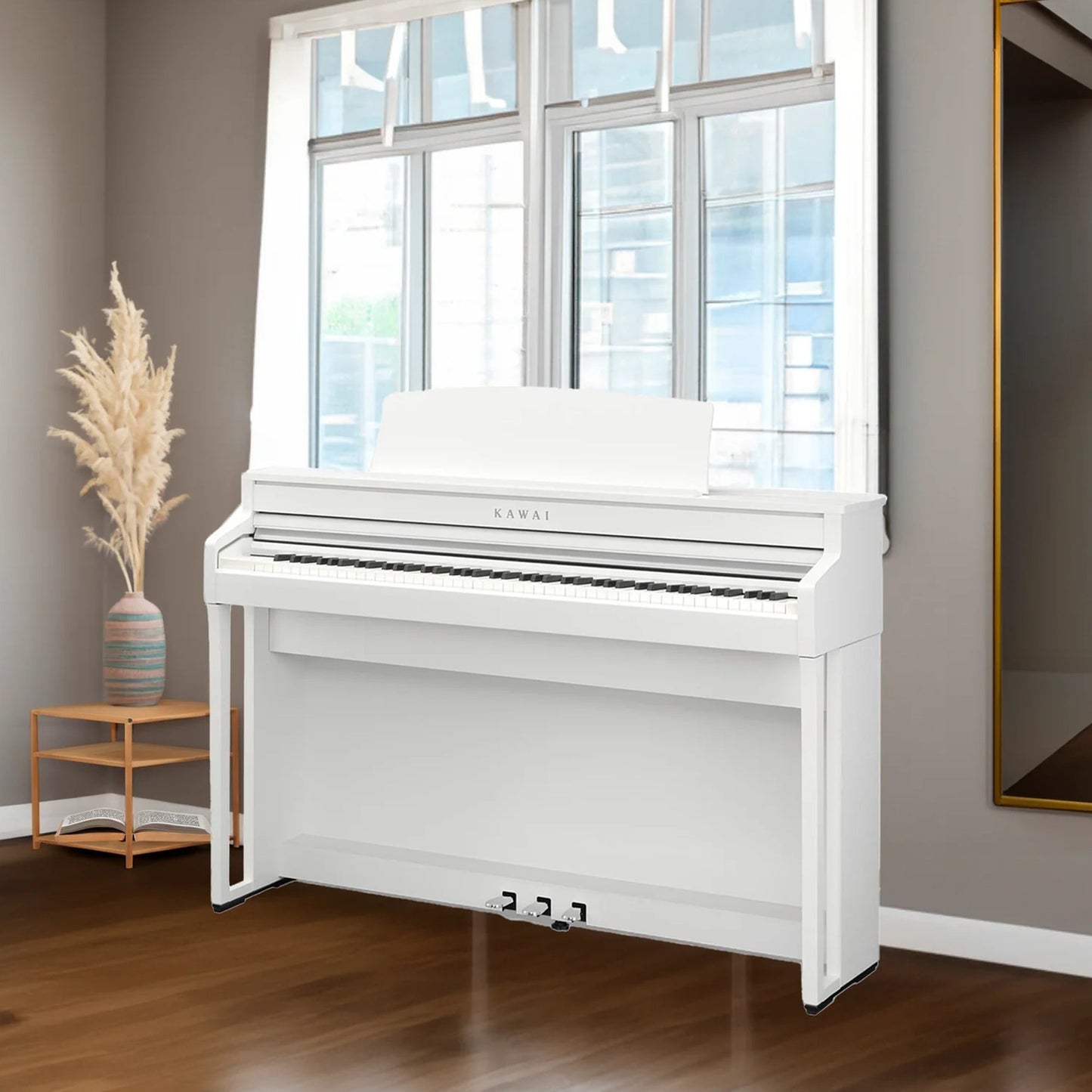 Kawai CA59W Digital Home Piano With Bench | Premium Satin White