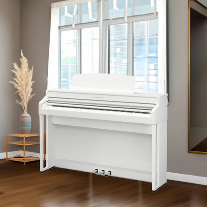 Kawai CA59W Digital Home Piano With Bench | Premium Satin White