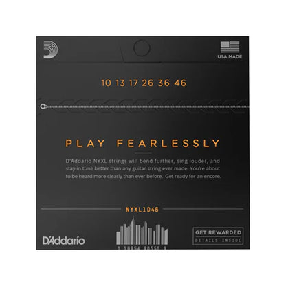 D'Addario NYXL1046 NYXL Electric Guitar Strings Regular Light 10-46