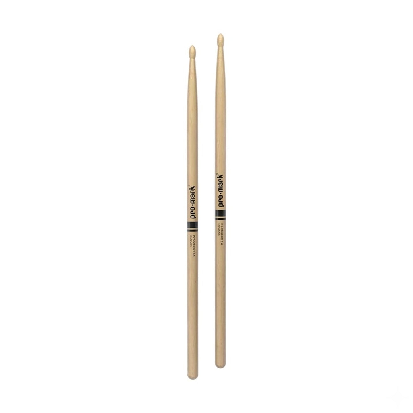 Promark TXPR7AW Hickory 7A Pro-Round Drumsticks | Oval Wood Tip | Short Taper | Wooden