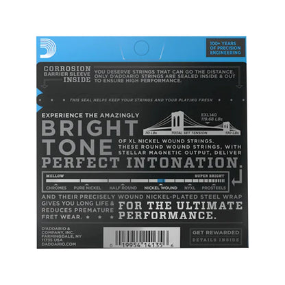 D'Addario EXL140 XL Nickel Light Top Heavy Bottom Guitar Strings 10-52