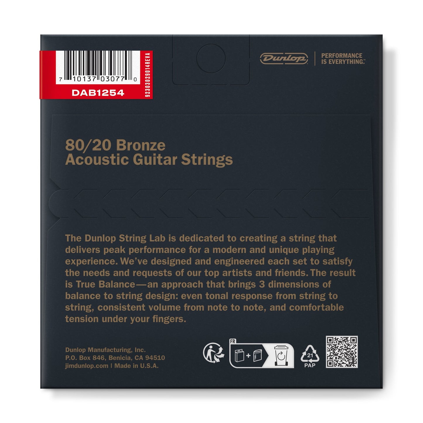 Dunlop DAB1254 Acoustic Guitar Strings 12-54