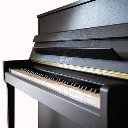 Kawai K-200 Upright Piano With Bench | Ebony Polish