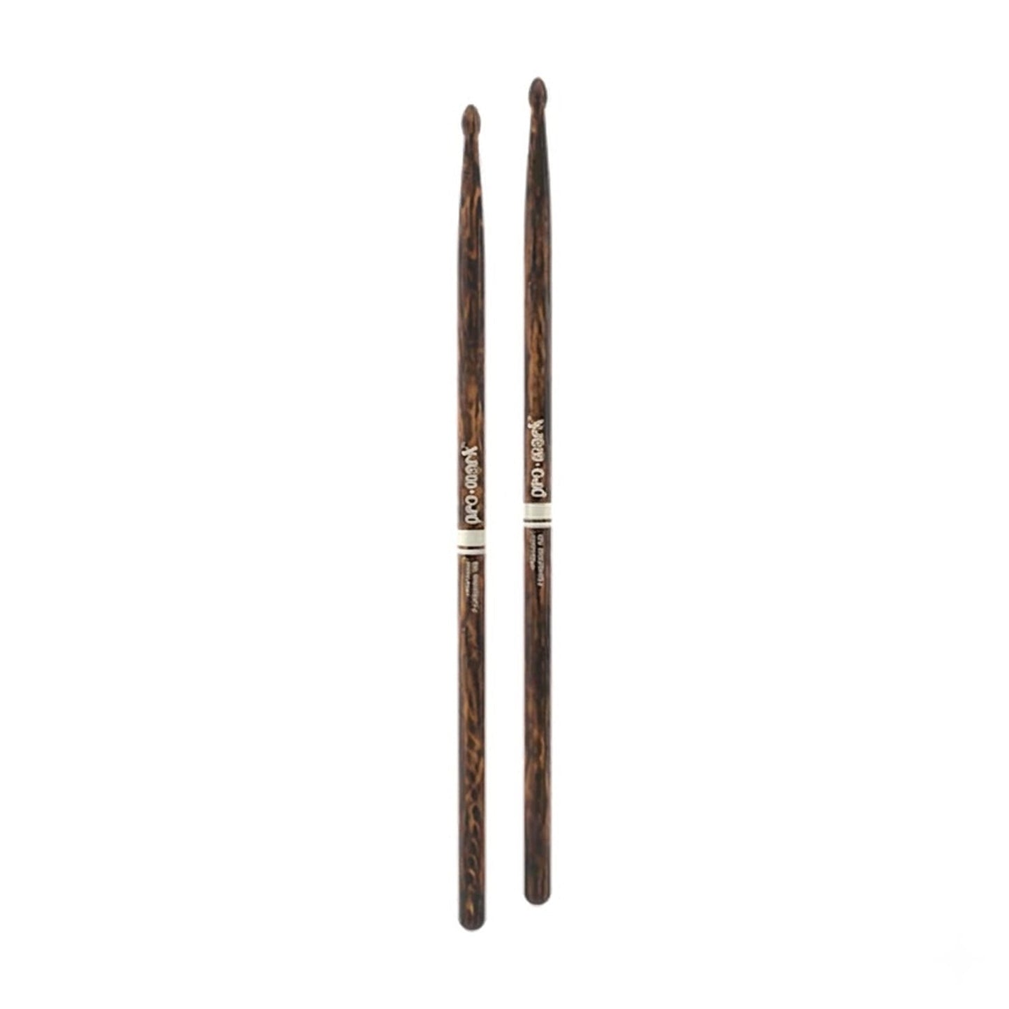Promark TX5AW-FG Classic 5A FireGrain Hickory Drumsticks | Oval Wood Tip | Forward Balance | Brown