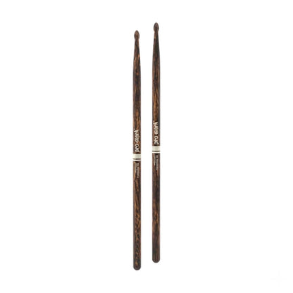 Promark TX5AW-FG Classic 5A FireGrain Hickory Drumsticks | Oval Wood Tip | Forward Balance | Brown