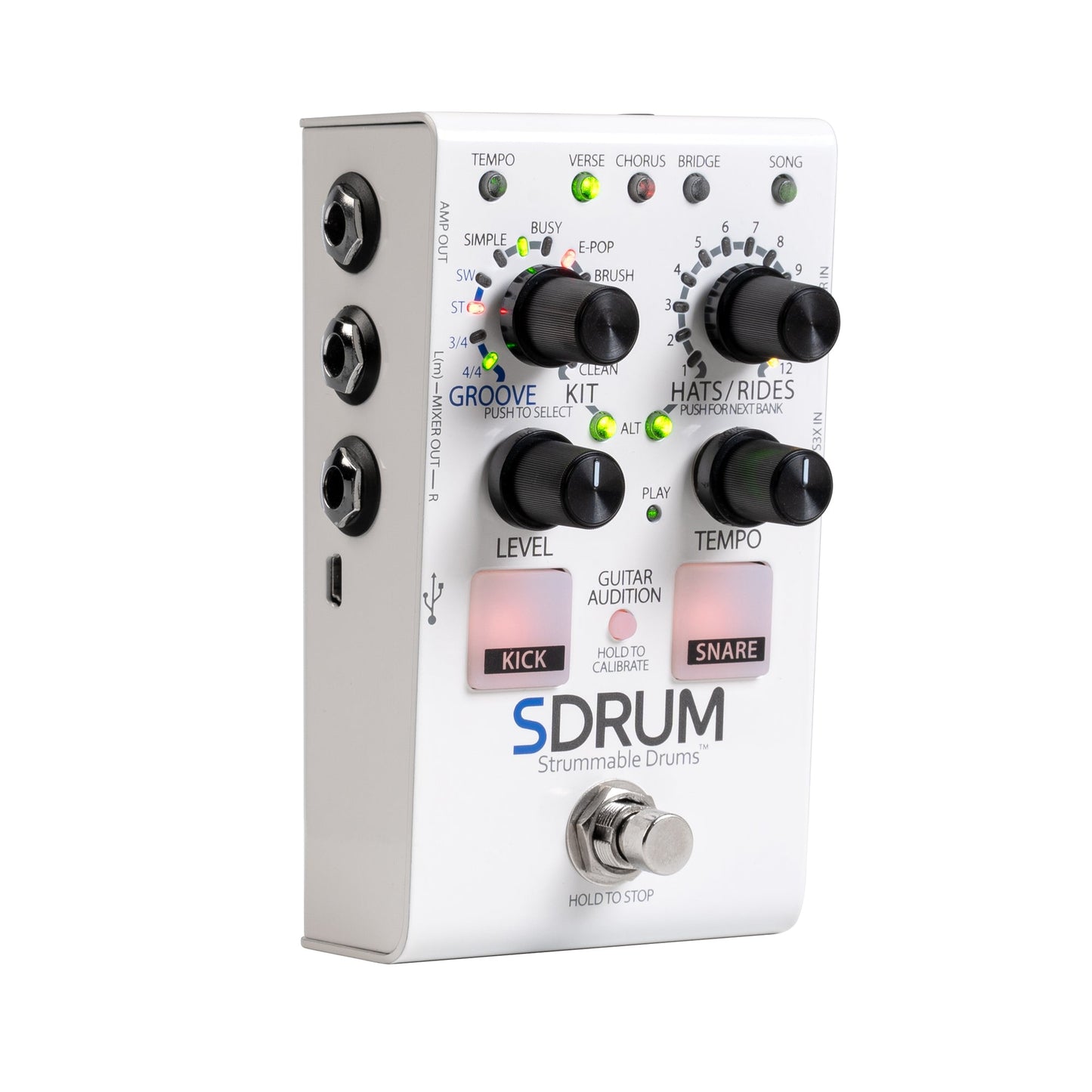 DigiTech SDRUM-V-04 – Strummable Drum Machine Guitar Pedal