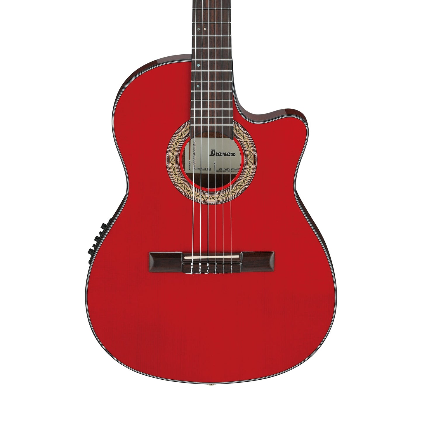 Ibanez GA35TCE-SRR Classical Acoustic Electric Guitar | Sapphire Red High Gloss