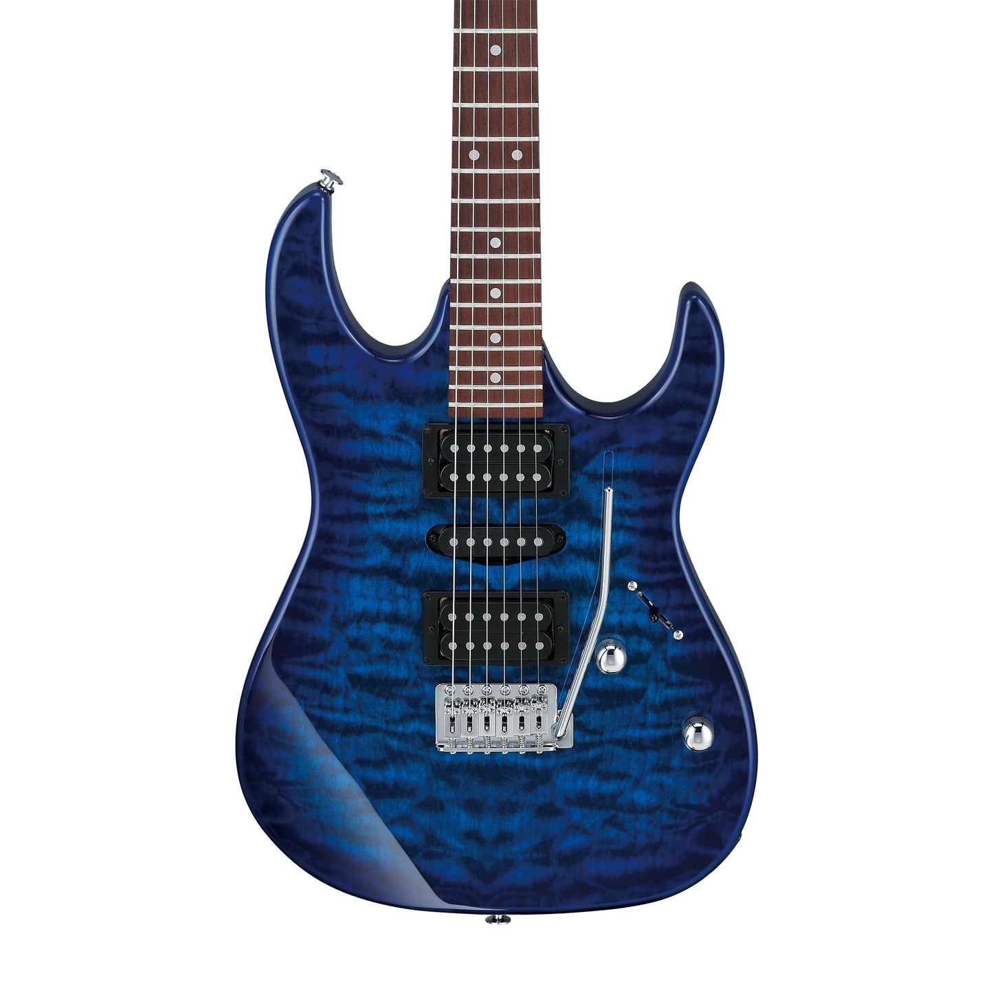 Ibanez GRX70QA-TBB Guitar | Transparent Blue Burst