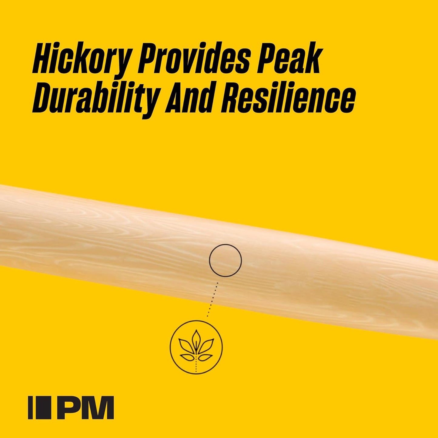 Promark TXPCW Phil Collins Signature Hickory Drumsticks | Large Round Wood Tip | Wooden