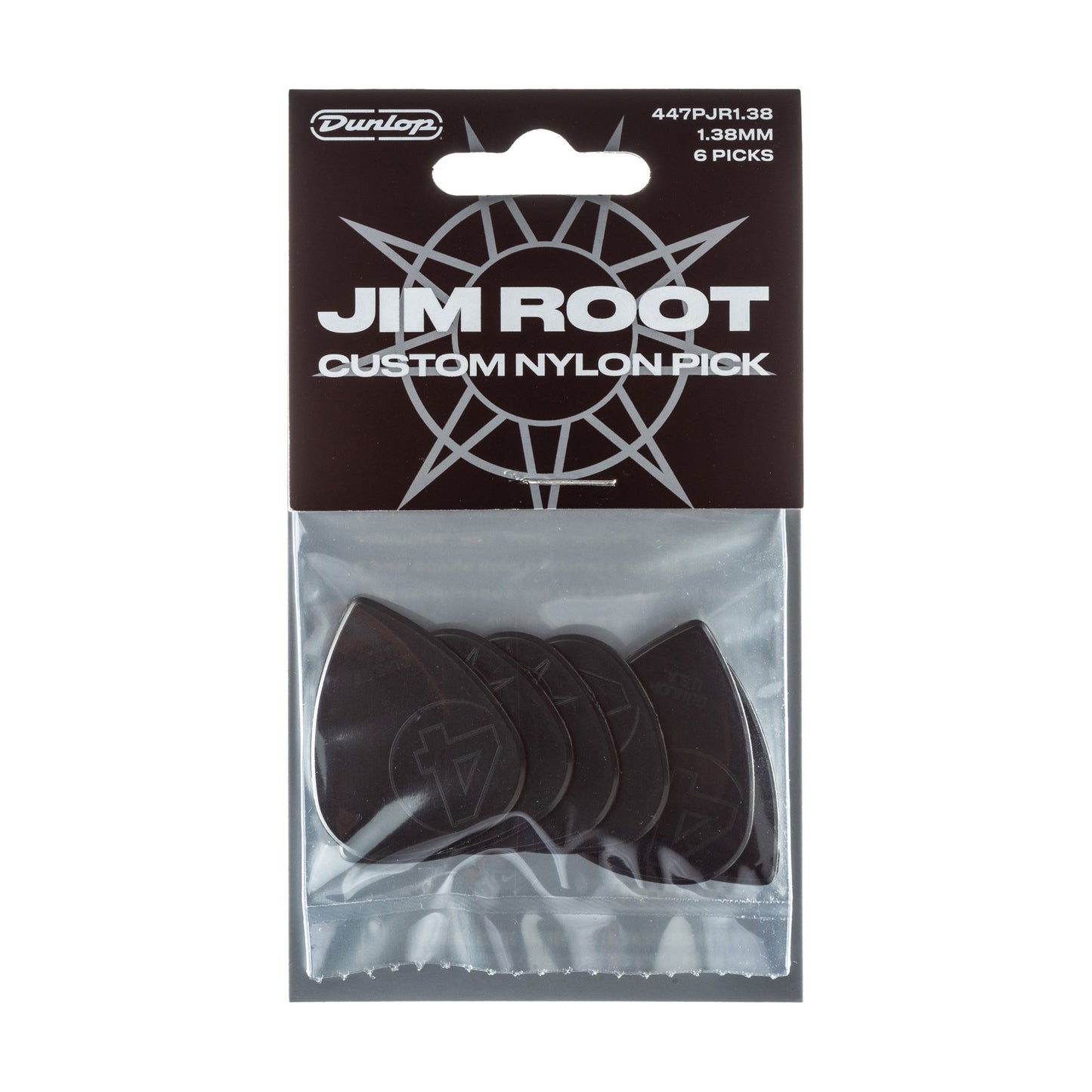 Dunlop 447PJR138 Jim Root Nylon Pick 1.38mm | Black