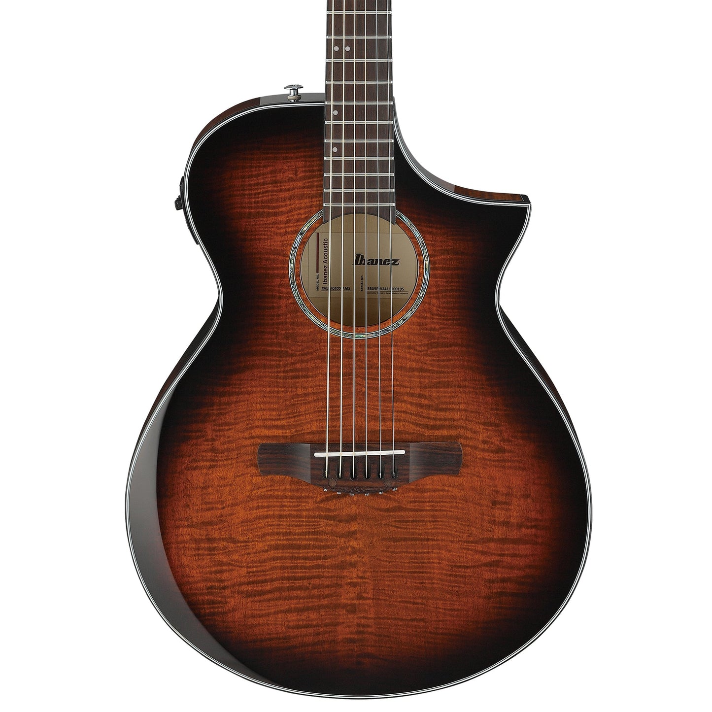Ibanez AEWC400-AMS - Acoustic Electric Guitar | Amber Sunburst High Gloss