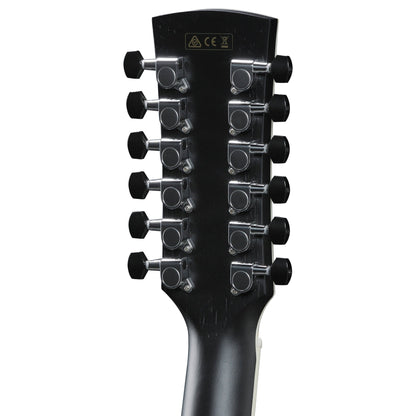 Ibanez AW8412CE-WK - 12-String Acoustic Electric Guitar | Weathered Black