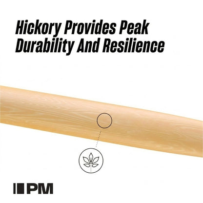 Promark TXPCW-1 Phil Collins Signature Hickory Drumsticks | Large Round Wood Tip | Brown
