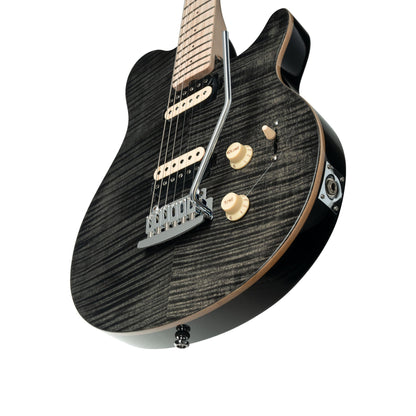 Sterling AX3FM-TBK – Axis Flame Maple Electric Guitar | Trans Black