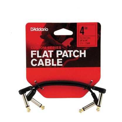 D'Addario PW-FPRR-204 Flat Patch Cable Right Angle 4-Inch Twin Pack