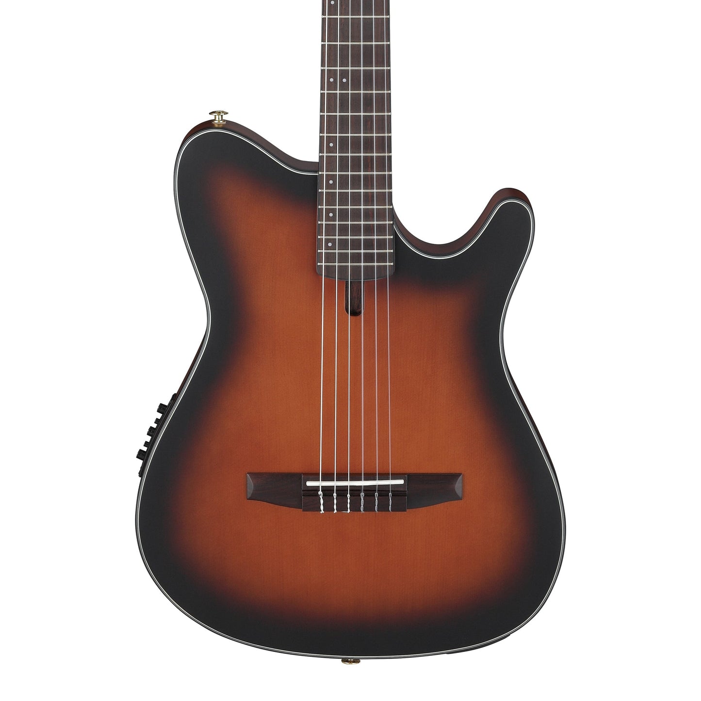 Ibanez FRH10N-BSF FRH Series Nylon String Acoustic Electric Guitar | Solid Sitka Spruce | Sapele | Fan Bracing | Brown Sunburst Flat