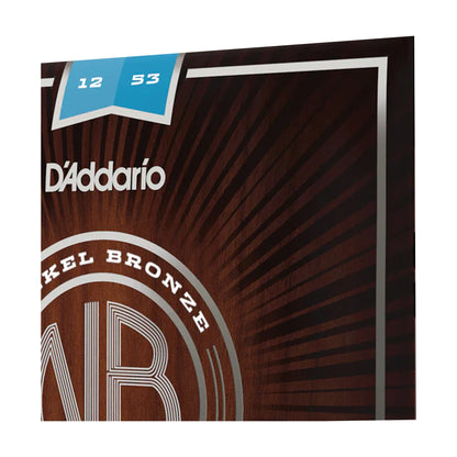 D'Addario NB1253 Nickel Bronze Acoustic Guitar Strings Light 12-53