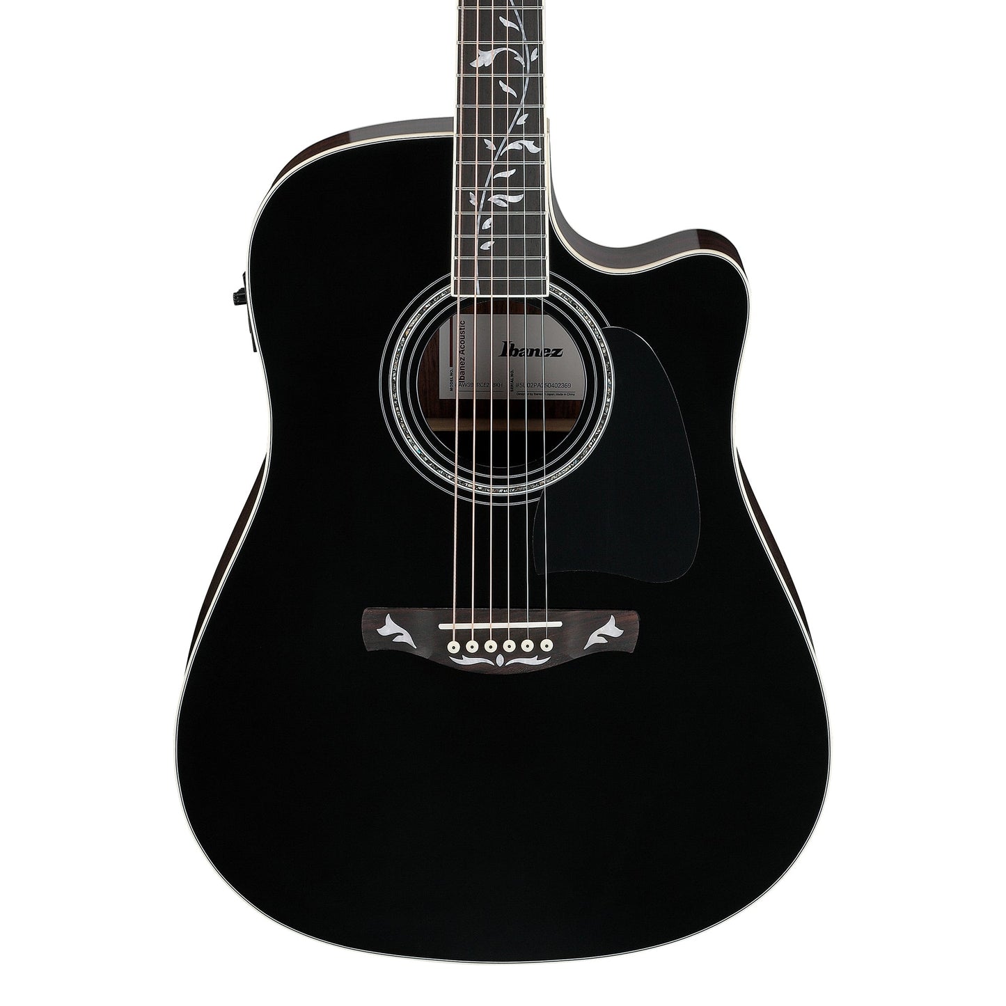 Ibanez AW391RCE-BKH - Acoustic Electric Guitar | Black High Gloss