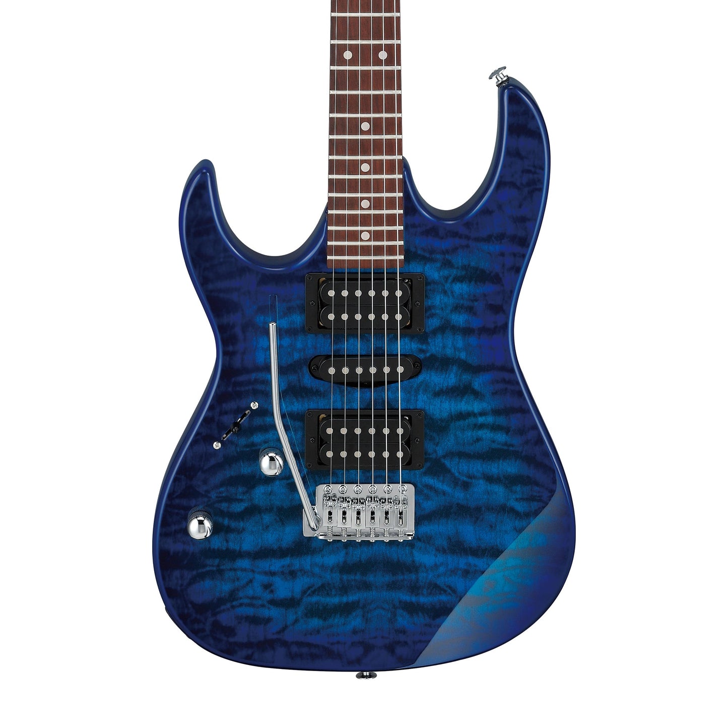 Ibanez GRX70QAL-TBB Left Handed Electric Guitar | Transparent Blue Burst