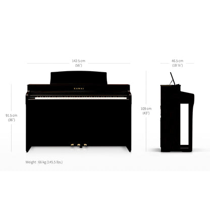 Kawai CA59R Digital Home Piano With Bench | Premium Rosewood