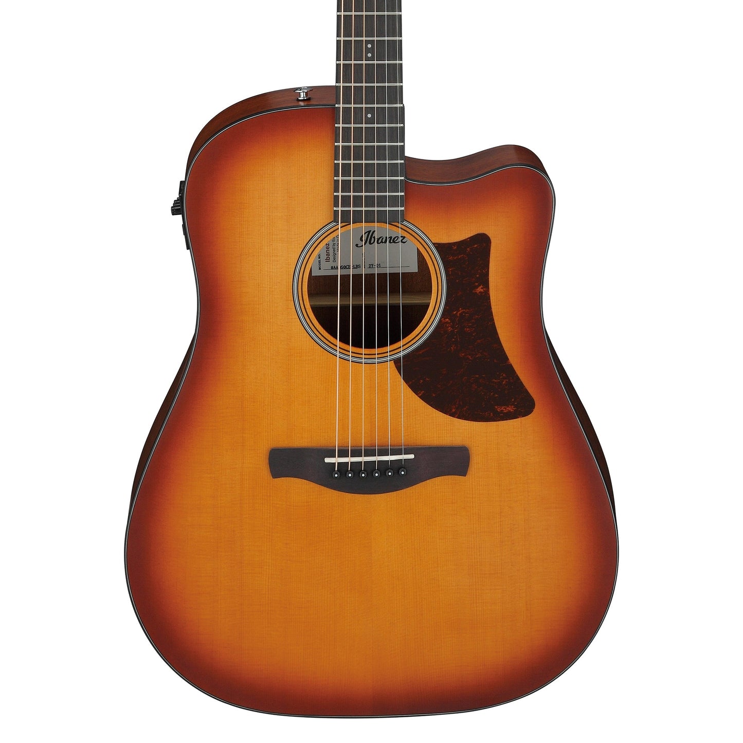Ibanez AAD50CE-LBS Acoustic Electric Guitar | Light Brown Sunburst Low Gloss