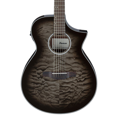 Ibanez AEWC16QA-TKH - Acoustic Electric Guitar | Transparent Black Sunburst High Gloss