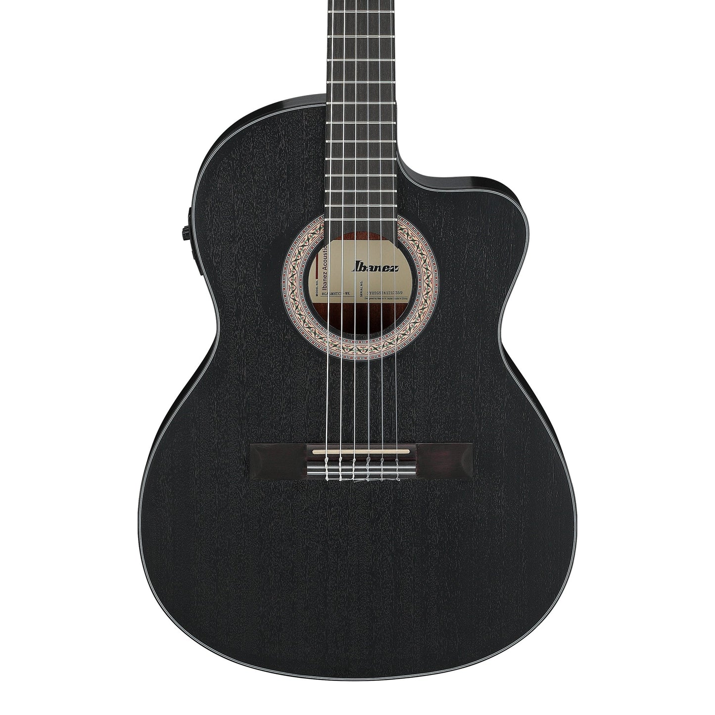 Ibanez GA5MHTCE-WK - Classical Acoustic Electric Guitar | Weathered Black Open Pore