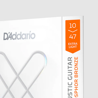 D'Addario XSAPB1047 XS Phosphor Bronze Coated Acoustic Strings 10-47