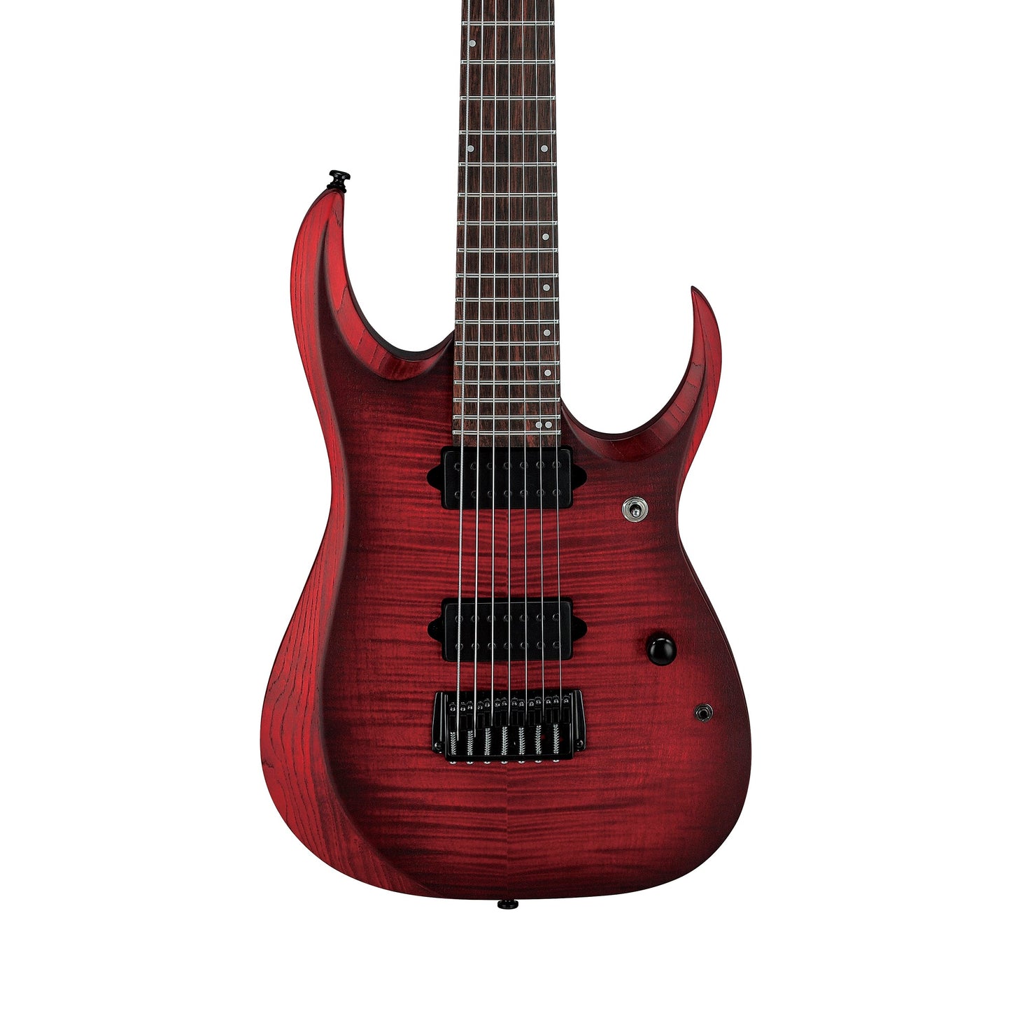 Ibanez RGD721FA-WUF 7-String Electric Guitar | Stained Wine Red Burst Flat